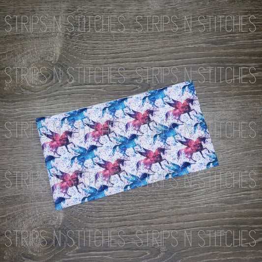 Watercolor Unicorns- Fabric Strip- Bow Making- Headwrap- Scrunchies
