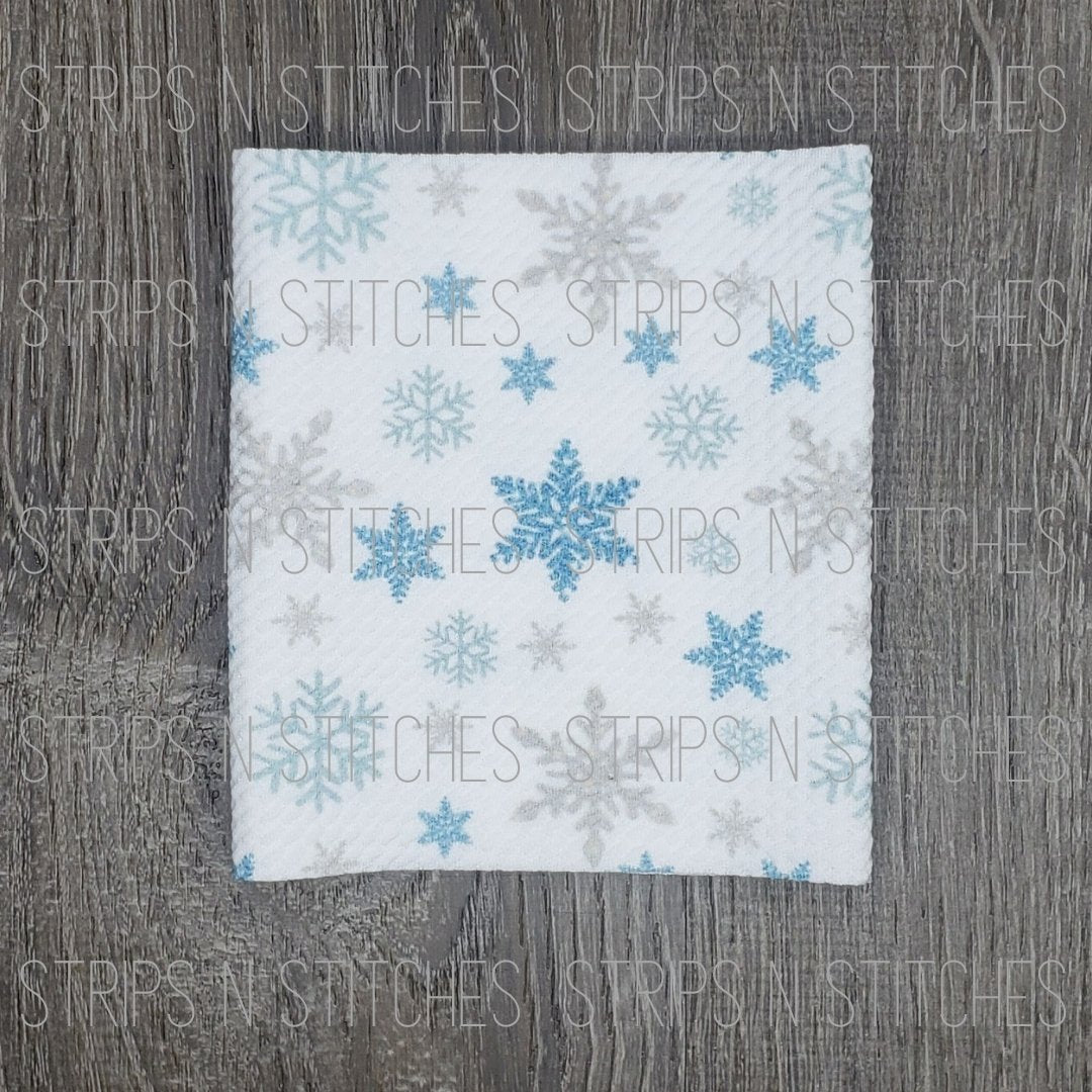 Let it Snow Fabric Strip- Bow Making- Headwrap- Scrunchies