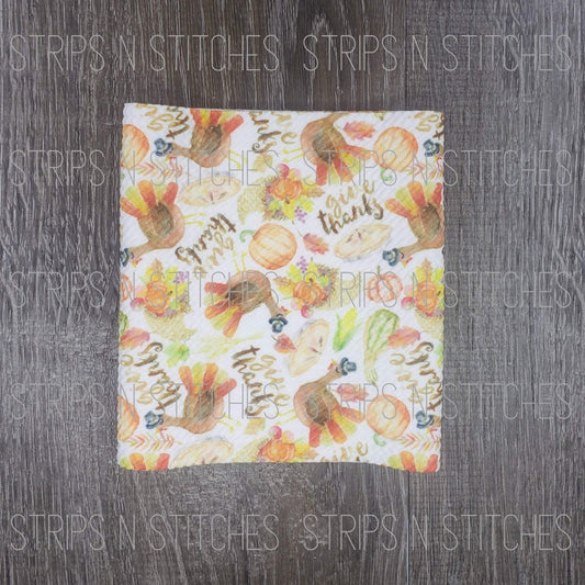 Give Thanks Fabric Strip | Bow Making | Scrunchie | Shop more prints at www.stri