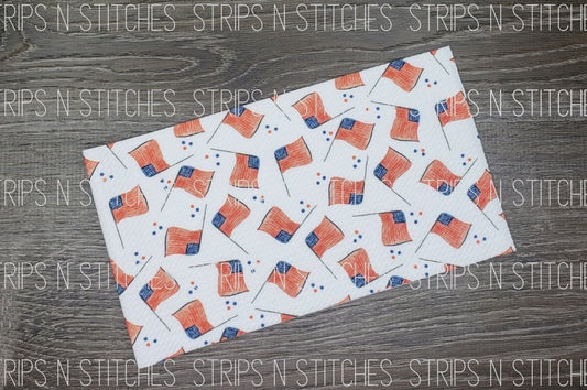 American Flags Watercolor 5”x18” Fabric Strip |  Bow Making | Scrunchies