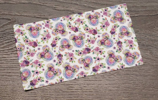 Lavender Mouse Fabric Strip- Bow Making- Headwrap- Scrunchies