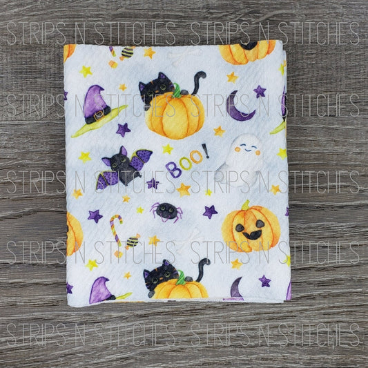Spooky Watercolor Halloween | Fabric Strip | Bow Making | Scrunchie | Shop more