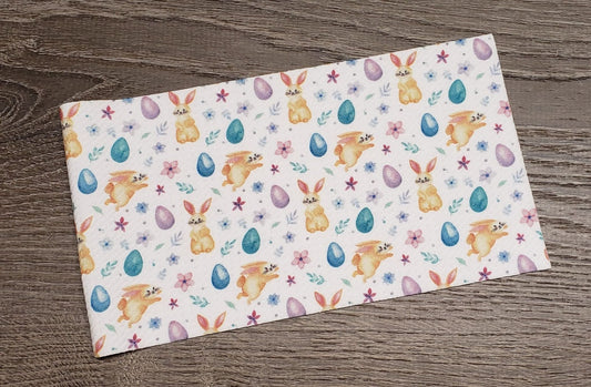 Easter Bunny &  Eggs Fabric Strip- Bow Making- Headwrap- Scrunchies