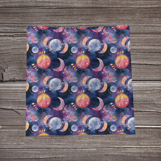 Galaxy Moons | Fabric Strips | Bow Makin