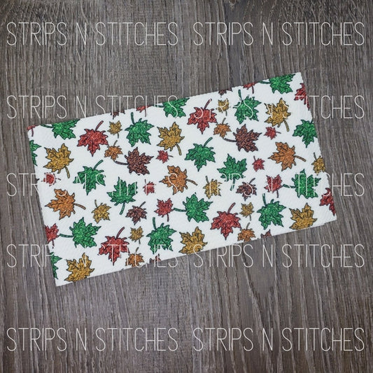 Fall Leaves Fabric Strip- Bow Making- Headwrap- Scrunchies