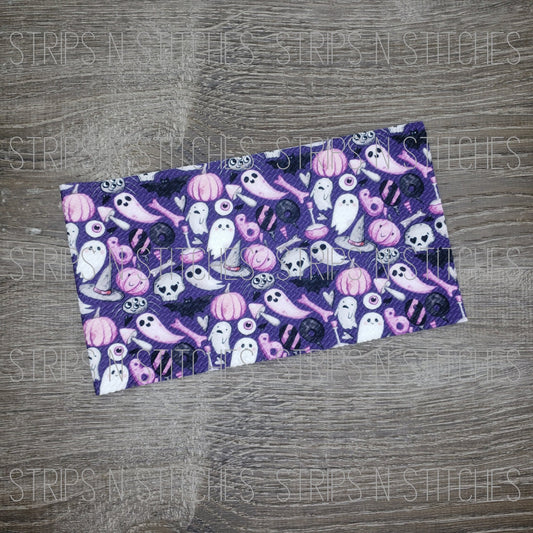 Purple Boo - Fabric Strip- Bow Making- Headwrap- Scrunchies