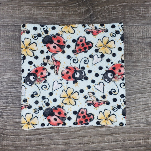 Ladybugs & Polka Dots | Fabric Strip- Bow Making- Headwrap- Scrunchies