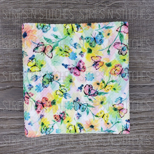 Butterfly Garden | Fabric Strip- Bow Making- Headwrap- Scrunchies