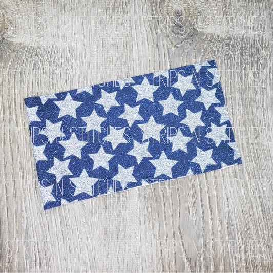 Faux Glitter Stars Fabric Strip- Bow Making | Scrunchie Fabric