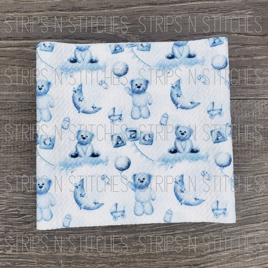 Baby Bear Blue | Bow Making- Headwrap- Scrunchies