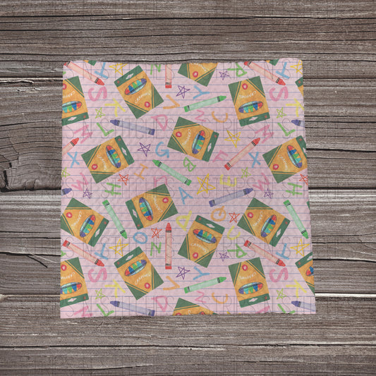 Pink Crayon Boxes | Fabric Strip- Bow Making- Headwrap- Scrunchie