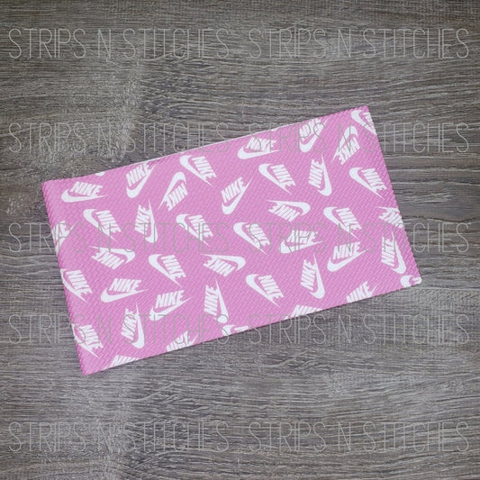 Pink Nike Fabric Strip- Bow Making- Headwrap- Scrunchies