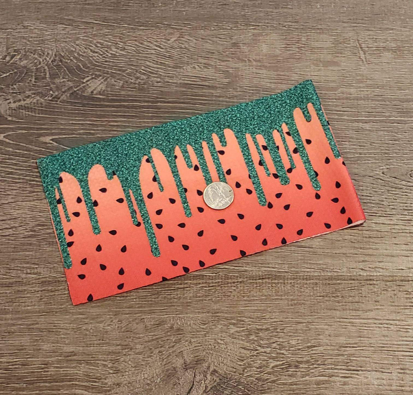 Watermelon Drip with Seeds Fabric Strip- Bow Making- Headwrap- Scrunchies