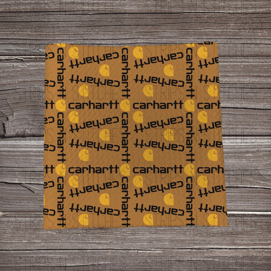 Tan Scatter Carhartt - | Bow Making | Headwrap | Scrunchies