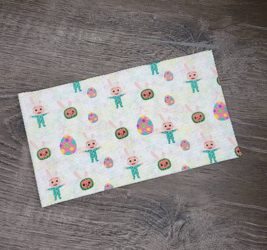 Easter Cocomelon Fabric Strip- Bow Making- Headwrap- Scrunchies