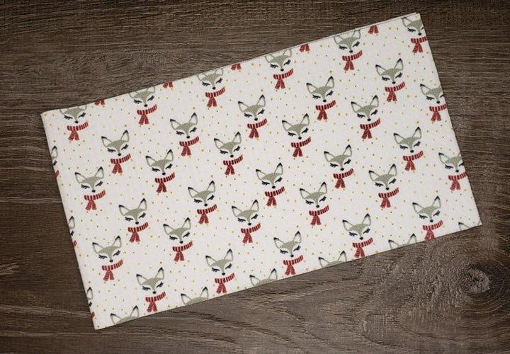 Winter Fox Fabric Strip- Bow Making- Headwrap- Scrunchies