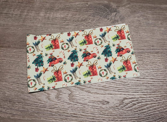Vintage Christmas Fabric Strip- Bow Making- Headwrap- Scrunchies