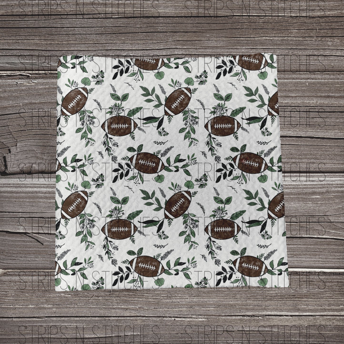 Floral Football | Bullet Fabric Strip | Bow Making | Scrunchie |