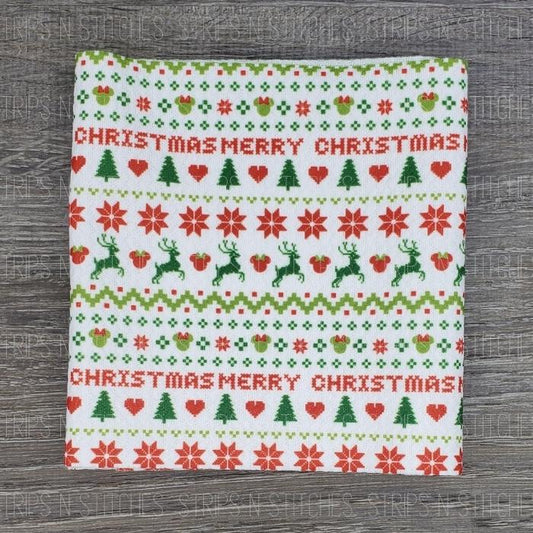Minnie Christmas Sweater | Bullet Fabric Strip | Bow Making | Scrunchie |