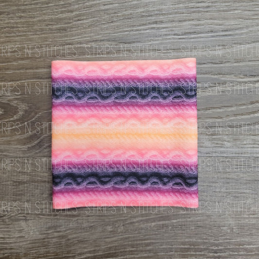 Pink/Purple Ombre Faux Sweater | Fabric Strip- Bow Making- Headwrap- Scrunchies