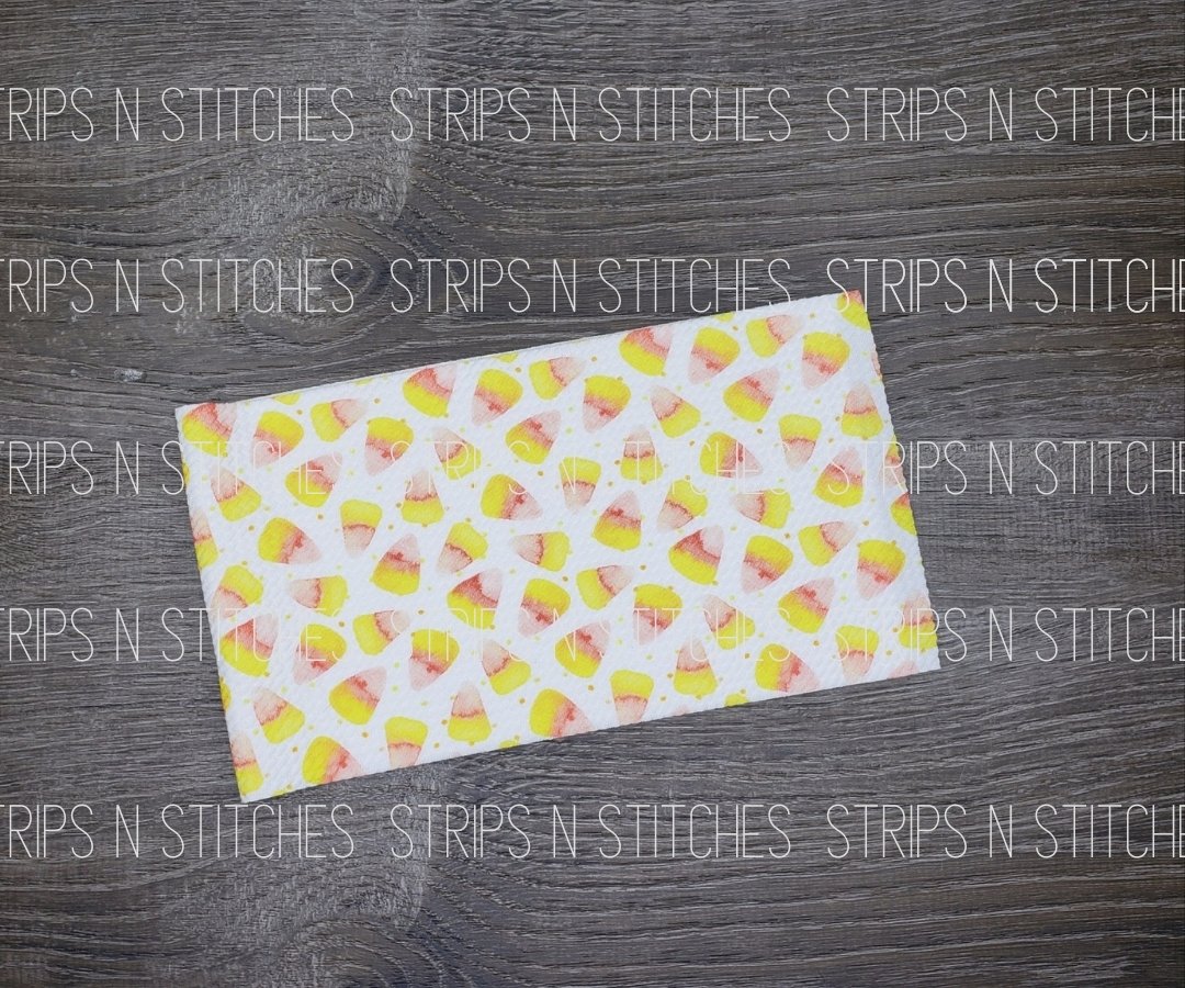 Watercolor Candy Corn Fabric Strip- Bow Making- Headwrap- Scrunchies