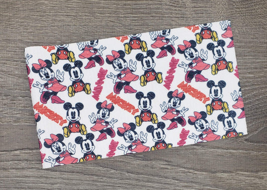 Boy & Girl Mouse Sketch  Fabric Strip- Bow Making- Headwrap- Scrunchies
