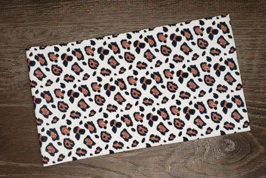 Rose Gold Cheetah Print Fabric Strip- Bow Making- Headwrap- Scrunchies