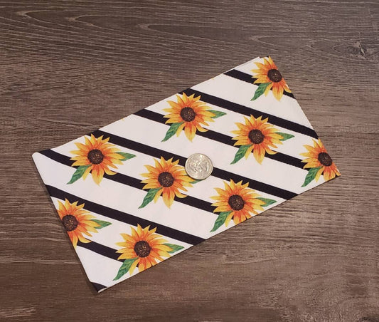 Sunflower Fabric Strip- Bow Making- Headwrap- Scrunchies