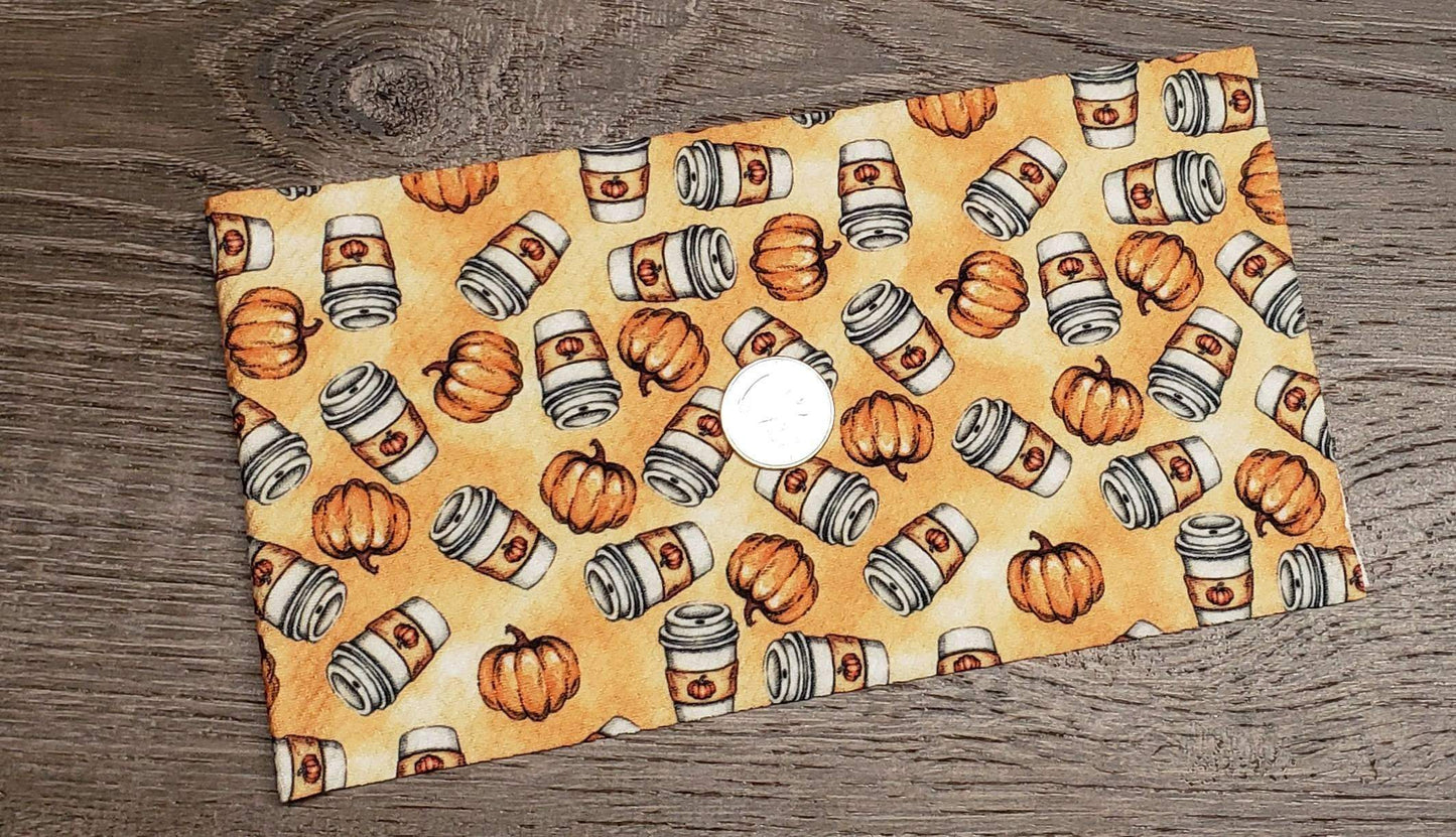 Pumpkin Spice Latte  Fabric Strip- Bow Making- Headwrap- Scrunchies