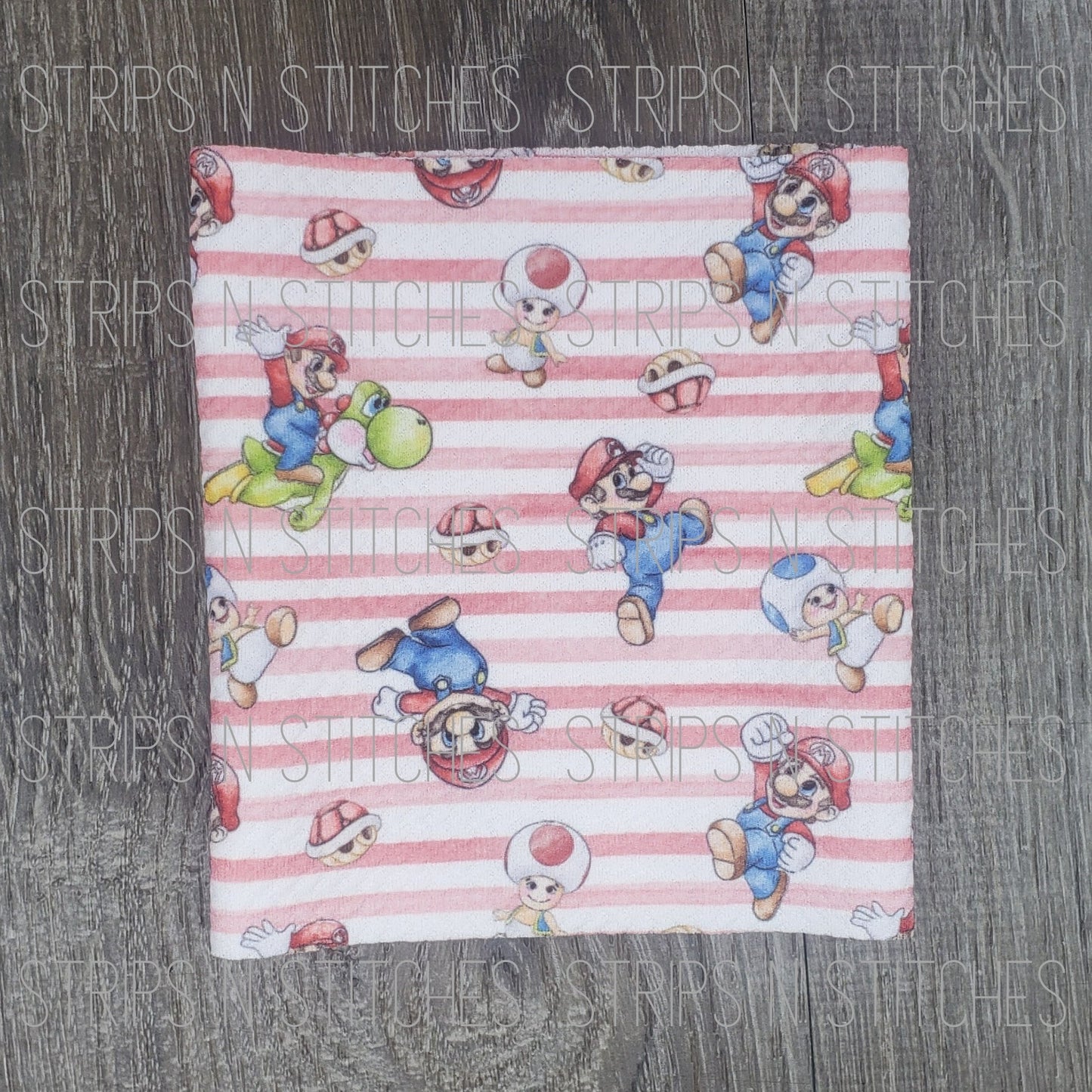 Striped Mario | Fabric Strip- Bow Making- Headwrap- Scrunchies