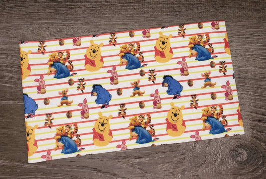 Striped Pooh & Friends Fabric Strip- Bow Making- Headwrap- Scrunchies