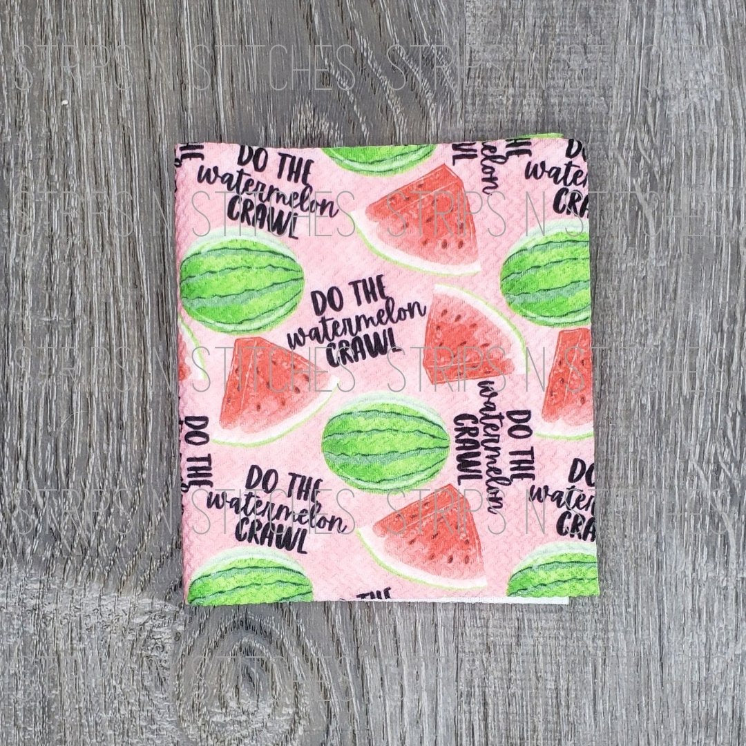 Watermelon Crawl- Fabric Strip- Bow Making- Headwrap- Scrunchies