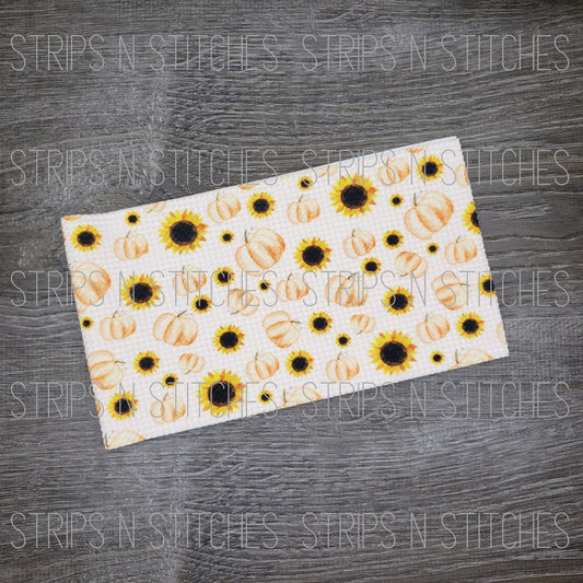 Pumpkins & Sunflowers - Fabric Strip- Bow Making- Headwrap- Scrunchies
