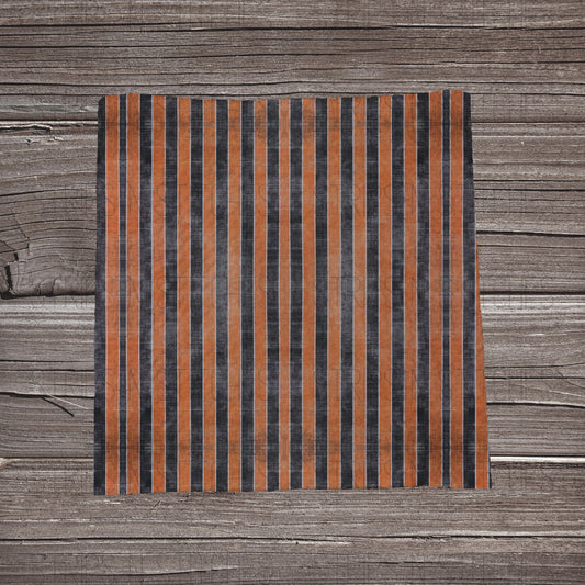 Black & Orange Stripes | Fabric Strip- Bow Making-