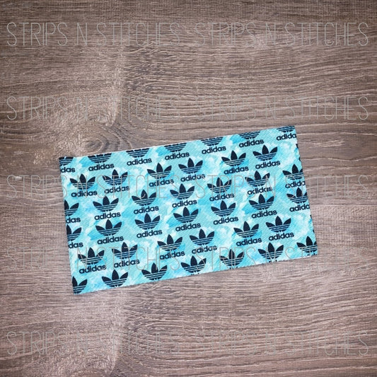 Adidas- Blue Fabric Strip- Bow Making- Headwrap- Scrunchies