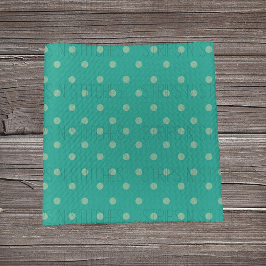 Teal Dots | Fabric Strip- Bow Making- Headwrap-