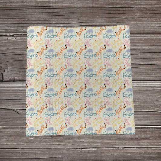 Hundred Acre Woods Autographs- Cream | Fabric Strip- Bow Making | Headwraps