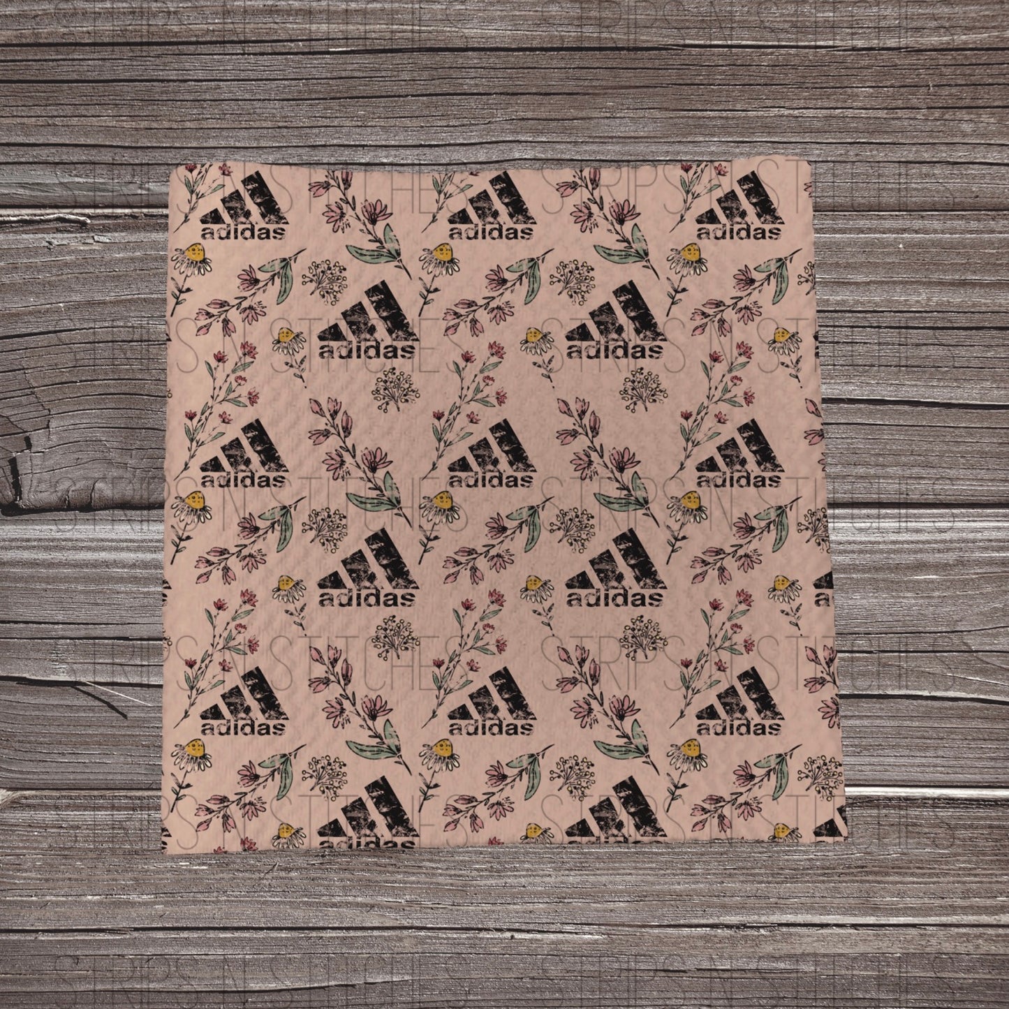 Distressed Floral Adidas  | Bow Making | Headwrap | Scrunchies