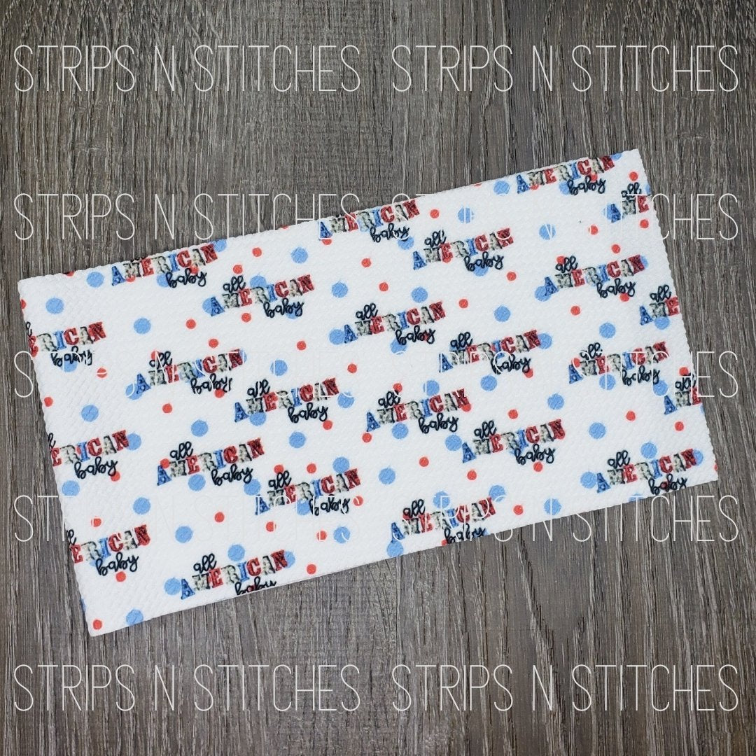 All American Baby Fabric Strip- Bow Making- Headwrap- Scrunchies