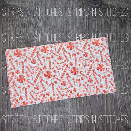 Candy Canes Fabric Strip- Bow Making- Headwrap- Scrunchies