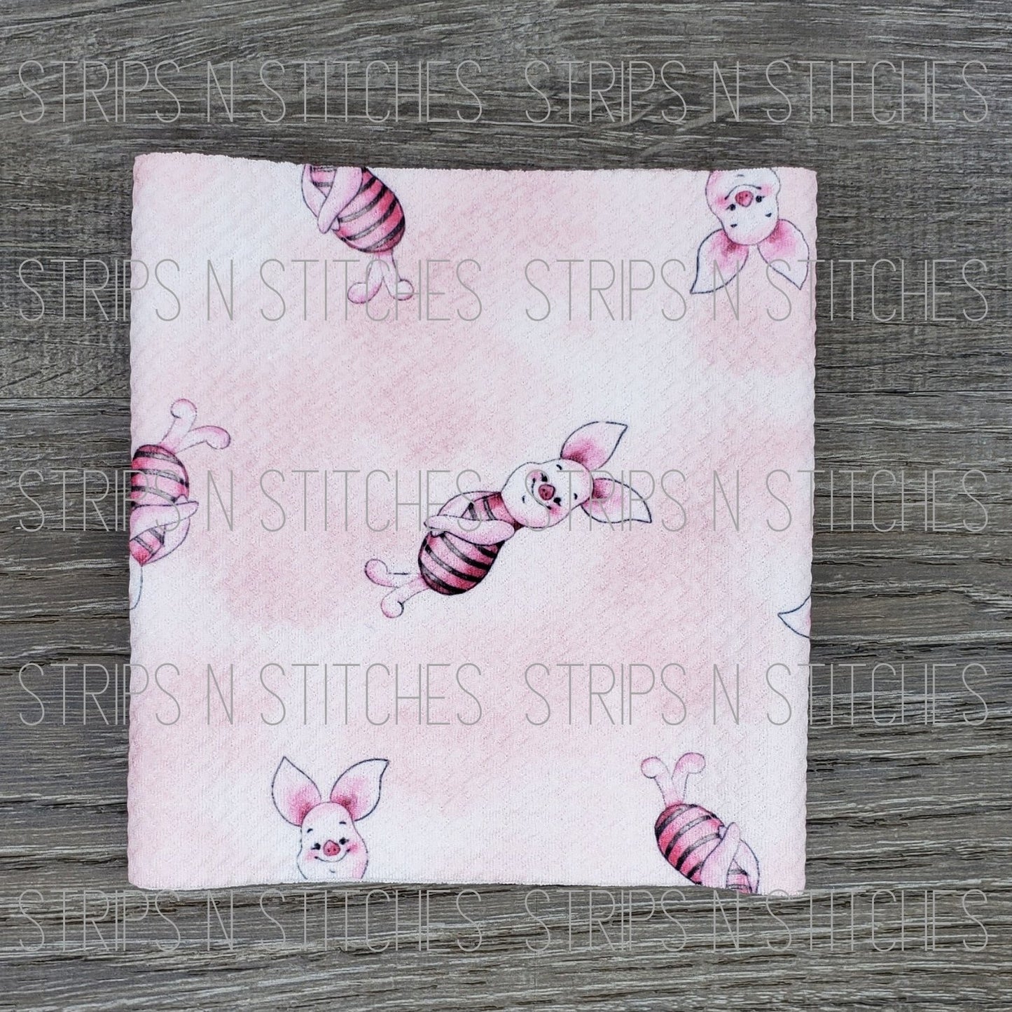 Watercolor Piglet | Fabric Strip | Bow Making | Scrunchie |