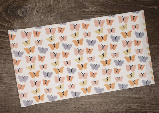 Pastel Butterflies Fabric Strip- Bow Making- Headwrap- Scrunchies