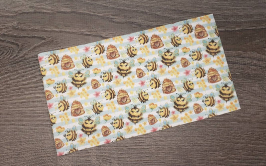 Bumble Bees Fabric Strip- Bow Making- Headwrap- Scrunchies