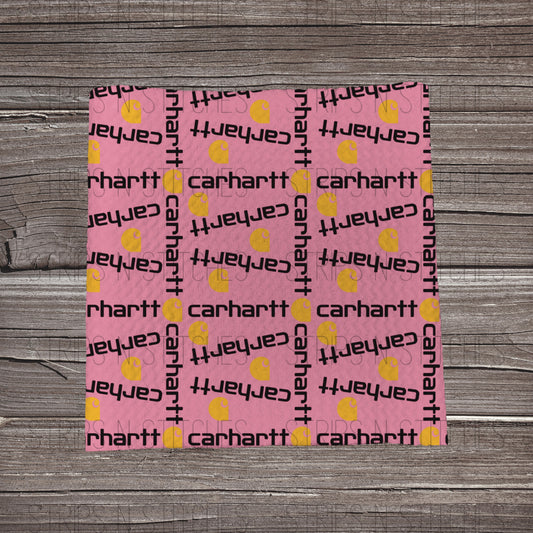 Pink Scatter Carhartt - | Bow Making | Headwrap | Scrunchies