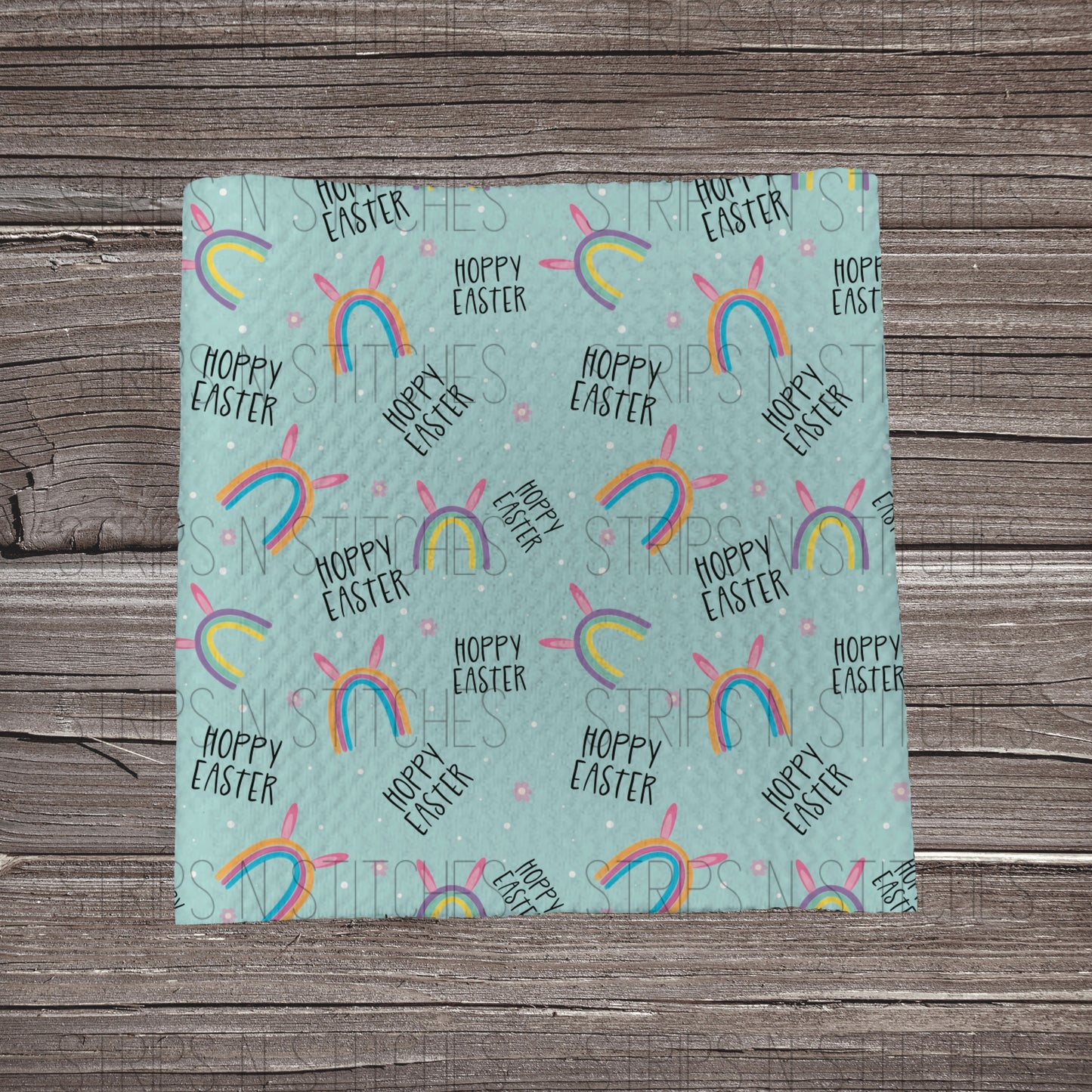 Hoppy Easter Rainbows |  Fabric Strip- Bow Making- Headwrap- Scrunchies
