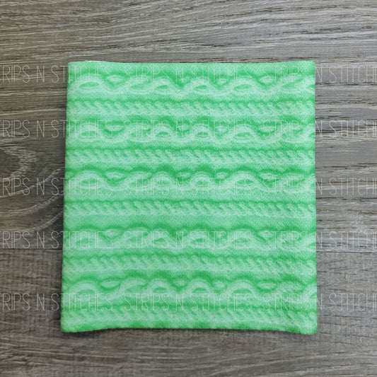 Mint Faux Sweater | Fabric Strip- Bow Making- Headwrap- Scrunchies