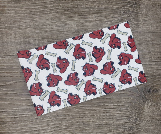 Red Dog Fabric Strip- Bow Making- Headwrap- Scrunchies