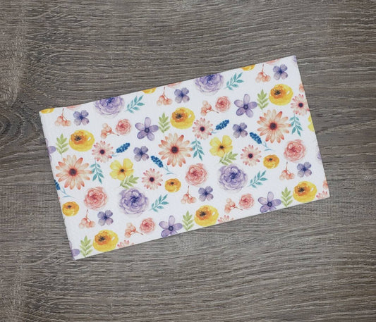 Spring Mix Wildflowers Fabric Strip- Bow Making- Headwrap- Scrunchies