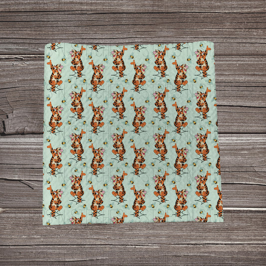 Bouncy Tigger- Mint | Fabric Strip- Bow Making | Headwraps