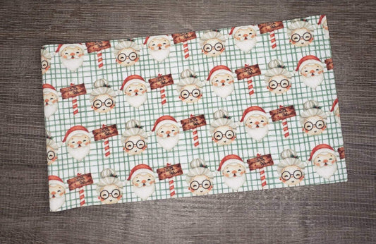 Santa & Mrs. Claus Fabric Strip- Bow Making- Headwrap- Scrunchies